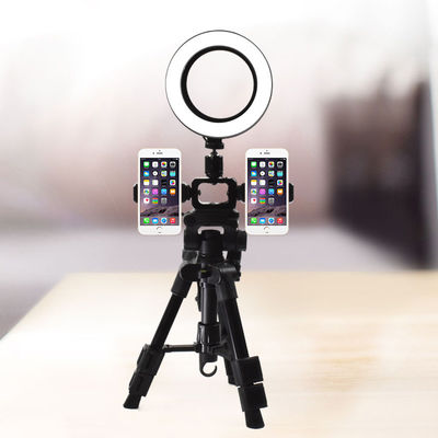 Single Live Ra90 4.2ft Desktop Camera Tripod With Selfie Ring Light Q111