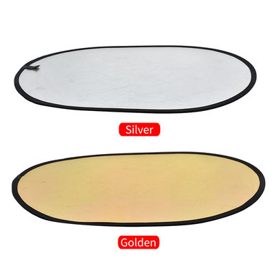 Portable Golden Oval Collapsible Light Reflector For Photography Studio 120x90cm