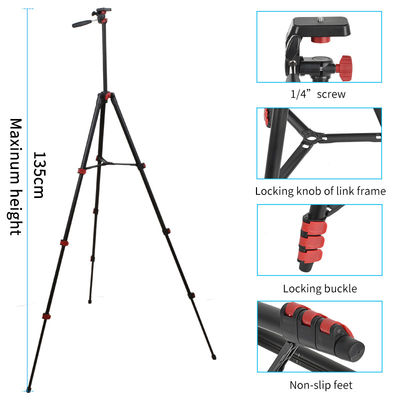 Adjustable 1.35M Extendable Tripod Stand Compatible With IPhone Camera Ipad